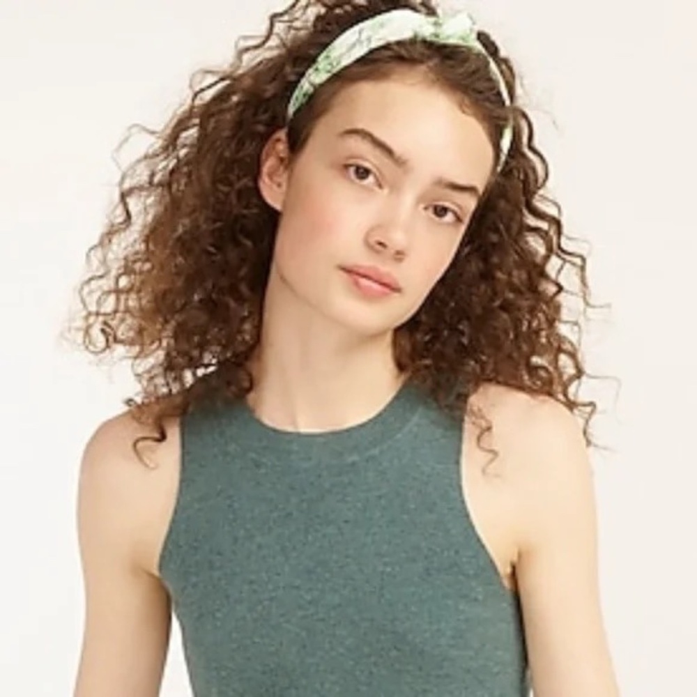 J. Crew Green Floral Knot  Spring Summer Headband - Picture 3 of 3